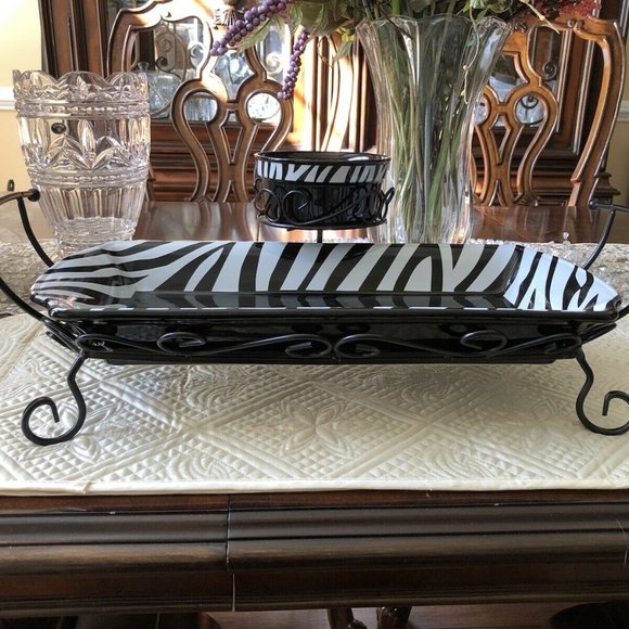 Zaza Zebra Hospitality 3 pc set NEW Celebrating Home Microwaveable - Picture 4 of 11